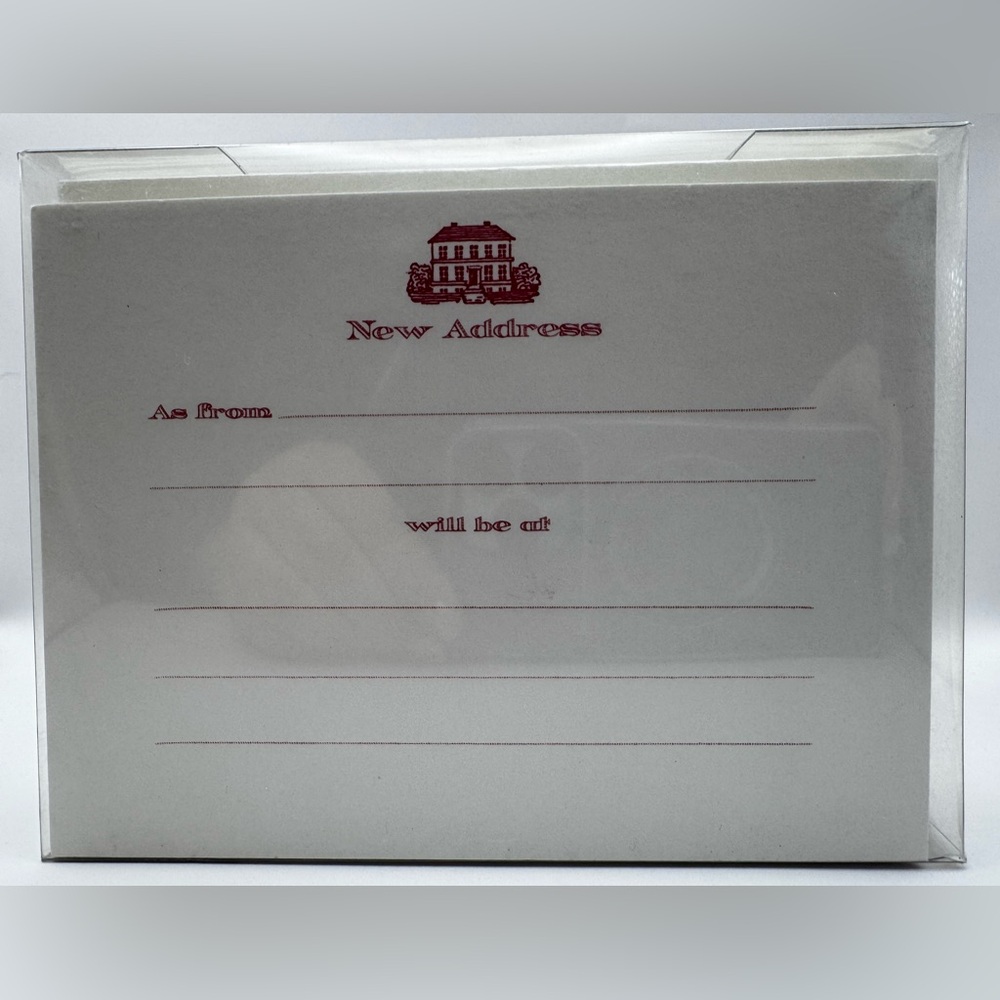 Smythson of Bond Street New Address Announcement Cards Made in England NEW/NIB